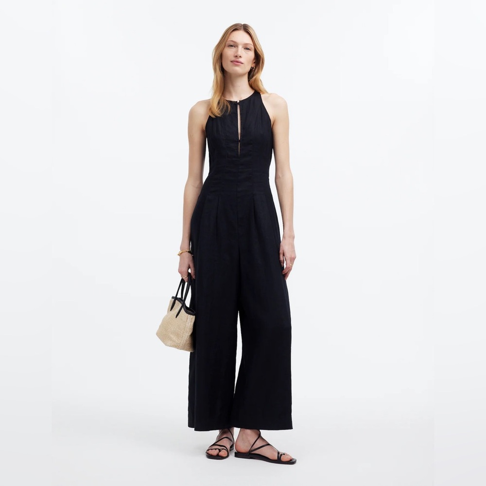 Madewell Portia Black Halter Jumpsuit